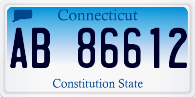 CT license plate AB86612