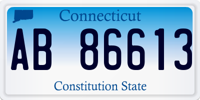 CT license plate AB86613