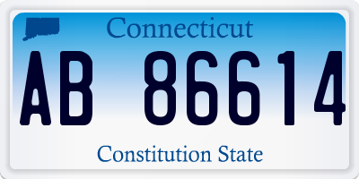 CT license plate AB86614