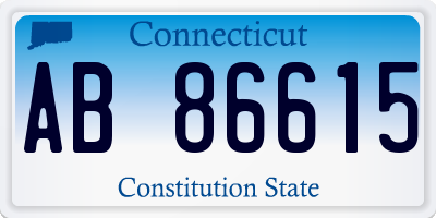 CT license plate AB86615