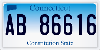 CT license plate AB86616