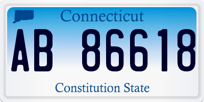 CT license plate AB86618