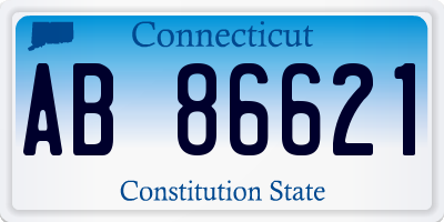 CT license plate AB86621