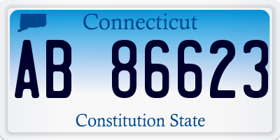 CT license plate AB86623