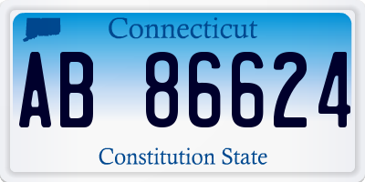 CT license plate AB86624