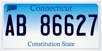 CT license plate AB86627