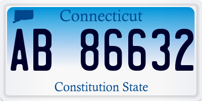 CT license plate AB86632