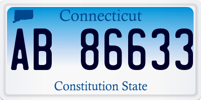 CT license plate AB86633