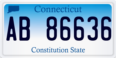 CT license plate AB86636