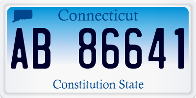 CT license plate AB86641