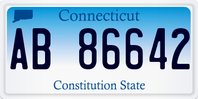 CT license plate AB86642