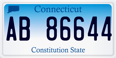 CT license plate AB86644