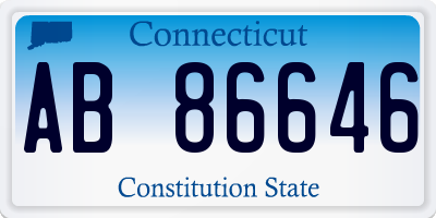 CT license plate AB86646