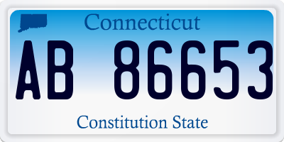 CT license plate AB86653