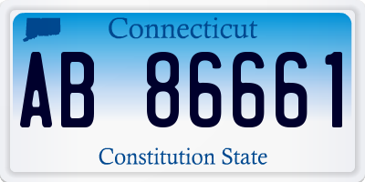 CT license plate AB86661