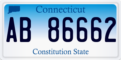 CT license plate AB86662