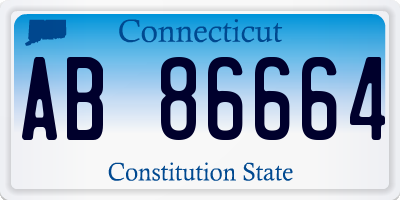 CT license plate AB86664