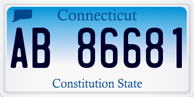 CT license plate AB86681