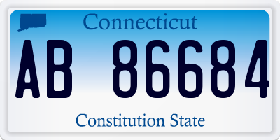 CT license plate AB86684