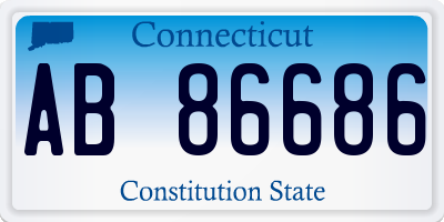 CT license plate AB86686