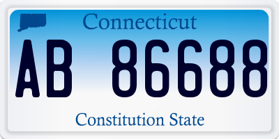 CT license plate AB86688