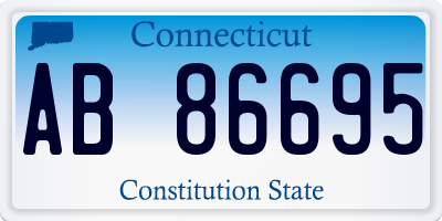 CT license plate AB86695