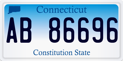 CT license plate AB86696