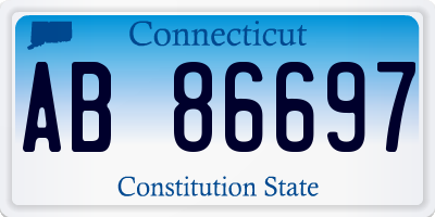 CT license plate AB86697