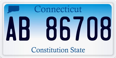 CT license plate AB86708