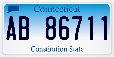 CT license plate AB86711