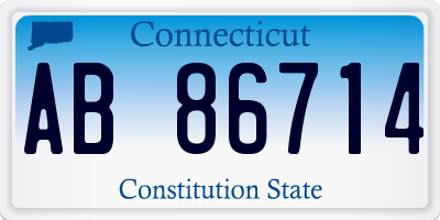 CT license plate AB86714