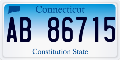 CT license plate AB86715