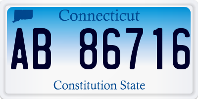 CT license plate AB86716