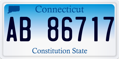 CT license plate AB86717