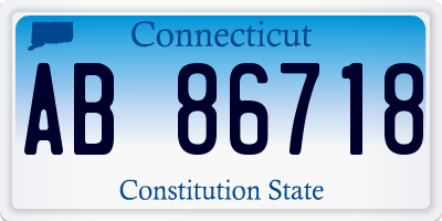 CT license plate AB86718