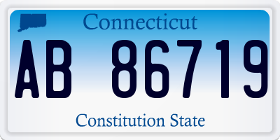 CT license plate AB86719