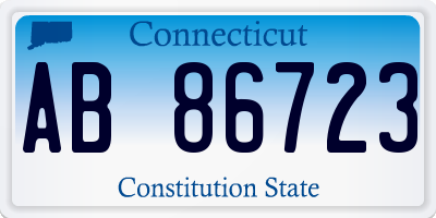 CT license plate AB86723