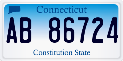 CT license plate AB86724