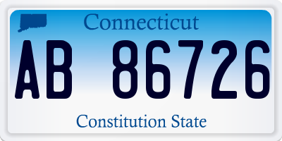 CT license plate AB86726