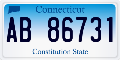 CT license plate AB86731