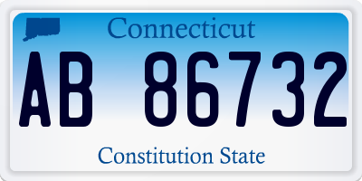 CT license plate AB86732