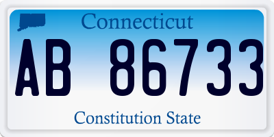 CT license plate AB86733