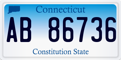 CT license plate AB86736