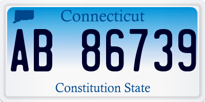 CT license plate AB86739