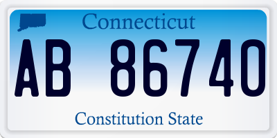 CT license plate AB86740