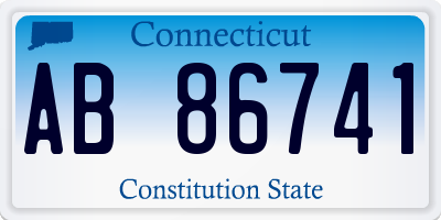 CT license plate AB86741