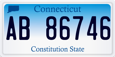 CT license plate AB86746