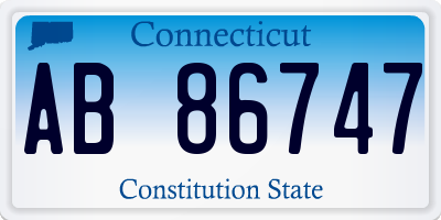 CT license plate AB86747