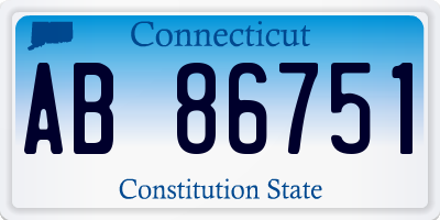 CT license plate AB86751