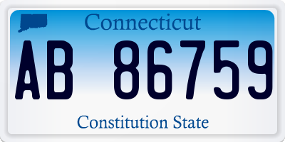 CT license plate AB86759